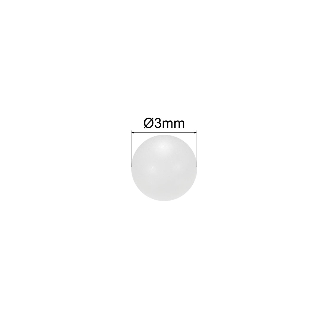 Uxcell Uxcell 7mm PP Solid Plastic Balls, Precision Bearing Ball 200pcs