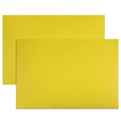 Harfington Uxcell 2 Pcs Dry Erase  Magnetic Strip 11.7" x 8" Magnetical Sheet Labels Stickers Writable Yellow For Whiteboards Refrigerator and Crafts