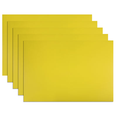 Harfington Uxcell 5 Pcs Dry Erase  Magnetic Strip 11.7" x 8" Magnetical Sheet Labels Stickers Writable Yellow For Whiteboards Refrigerator and Crafts