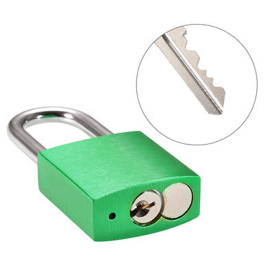 Harfington Uxcell 1-1/2 Inch Shackle Key Different Safety Padlock Aluminum Alloy Lock Green