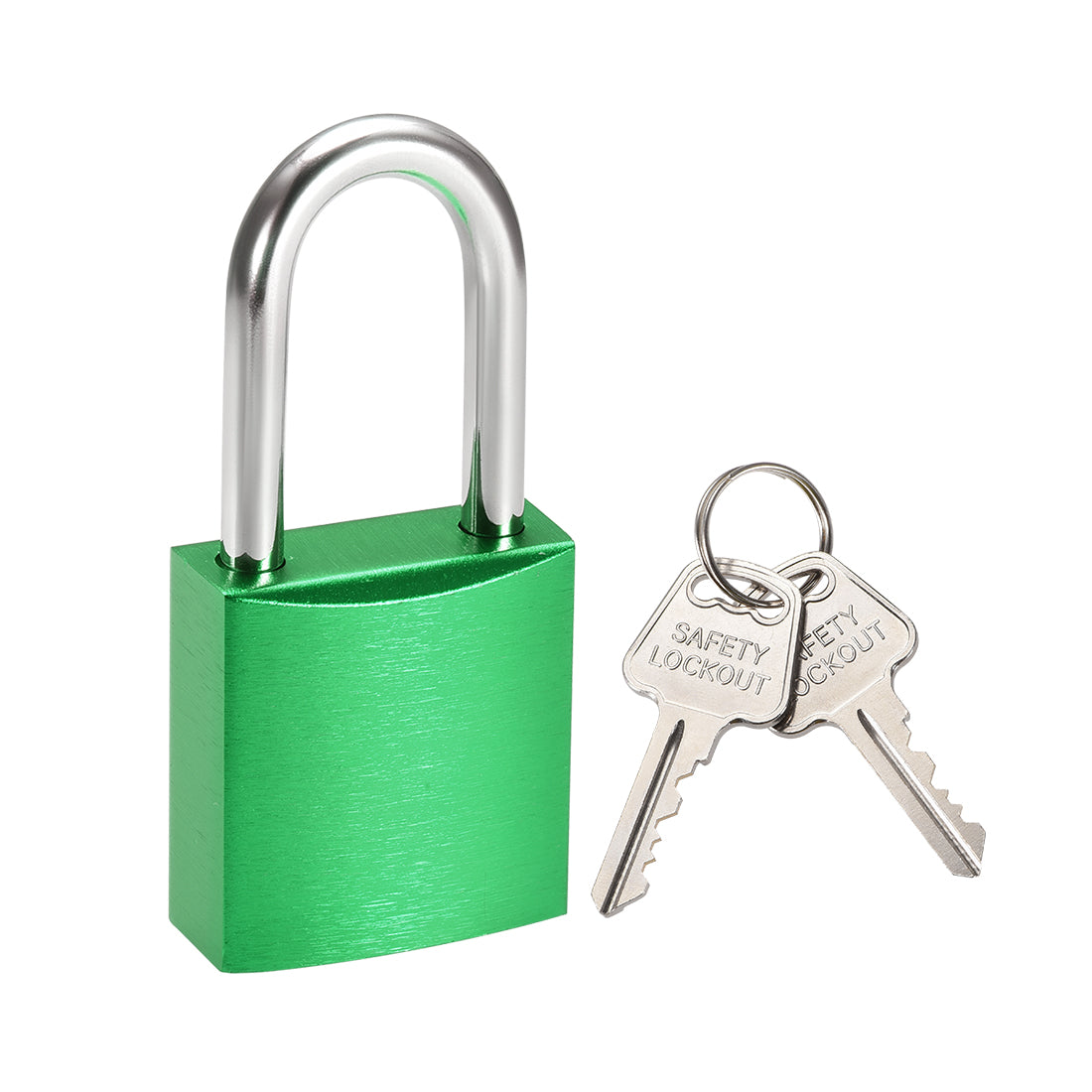 uxcell Uxcell 1-1/2 Inch Shackle Key Different Safety Padlock Aluminum Alloy Lock Green