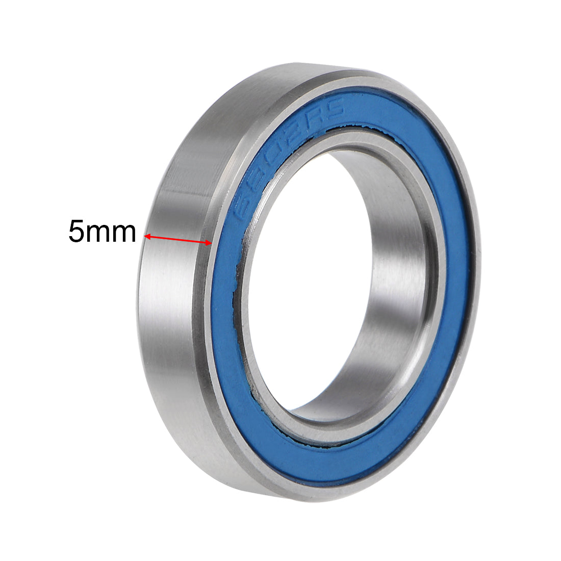 uxcell Uxcell Deep Groove Ball Bearing Thin Section Double Seal Chrome Steel Blue Cover