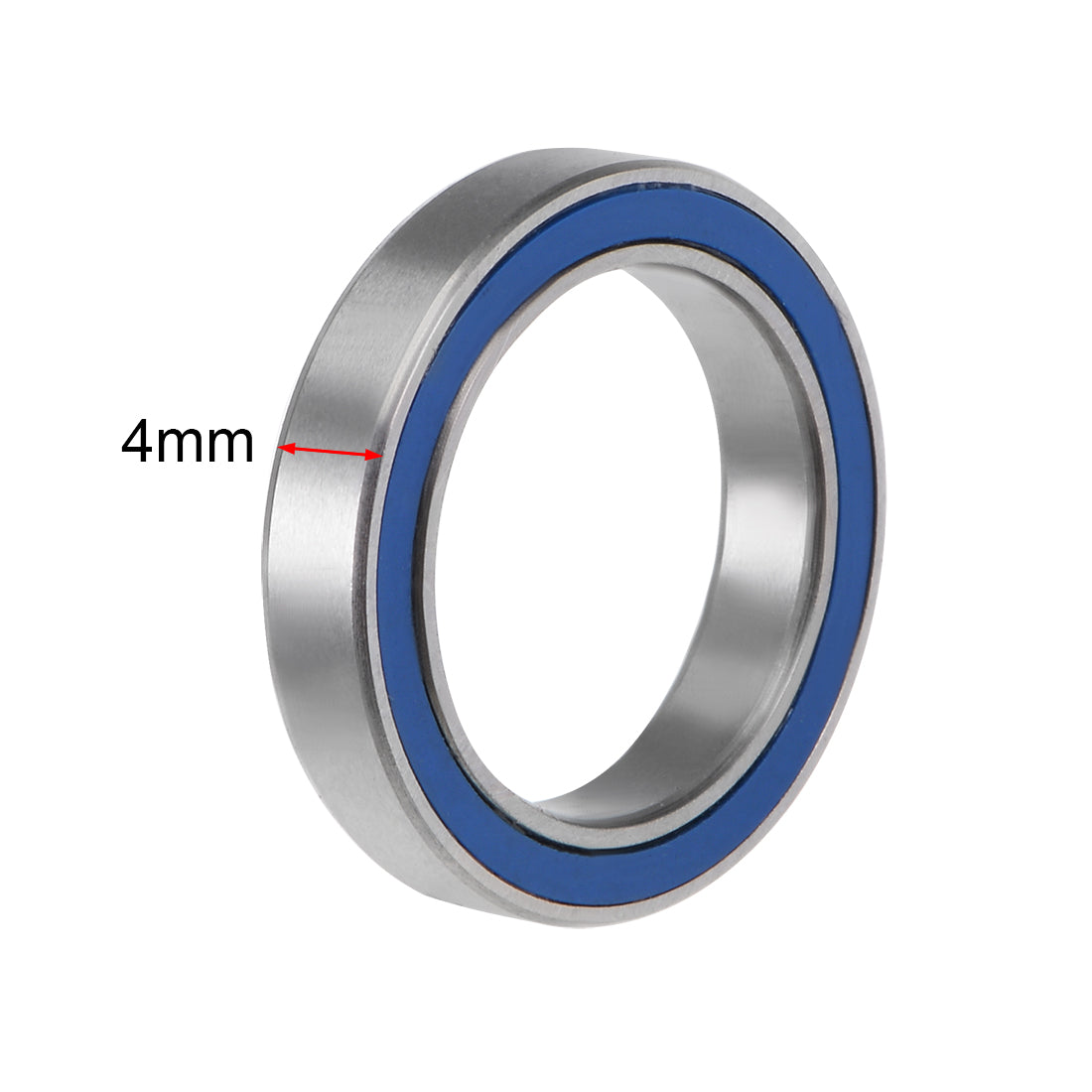 uxcell Uxcell Deep Groove Ball Bearing Thin Section Double Seal Chrome Steel Blue Cover