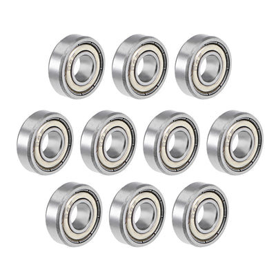 uxcell Uxcell R4ZZ Ball Bearing 1/4"x5/8"x0.196" Double Shielded ABEC-3 Bearings 10pcs