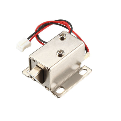 Harfington Uxcell DC 6V 1A 6mm Mini Electromagnetic Solenoid Lock Assembly Tongue Down for Electirc Lock Cabinet Door Lock