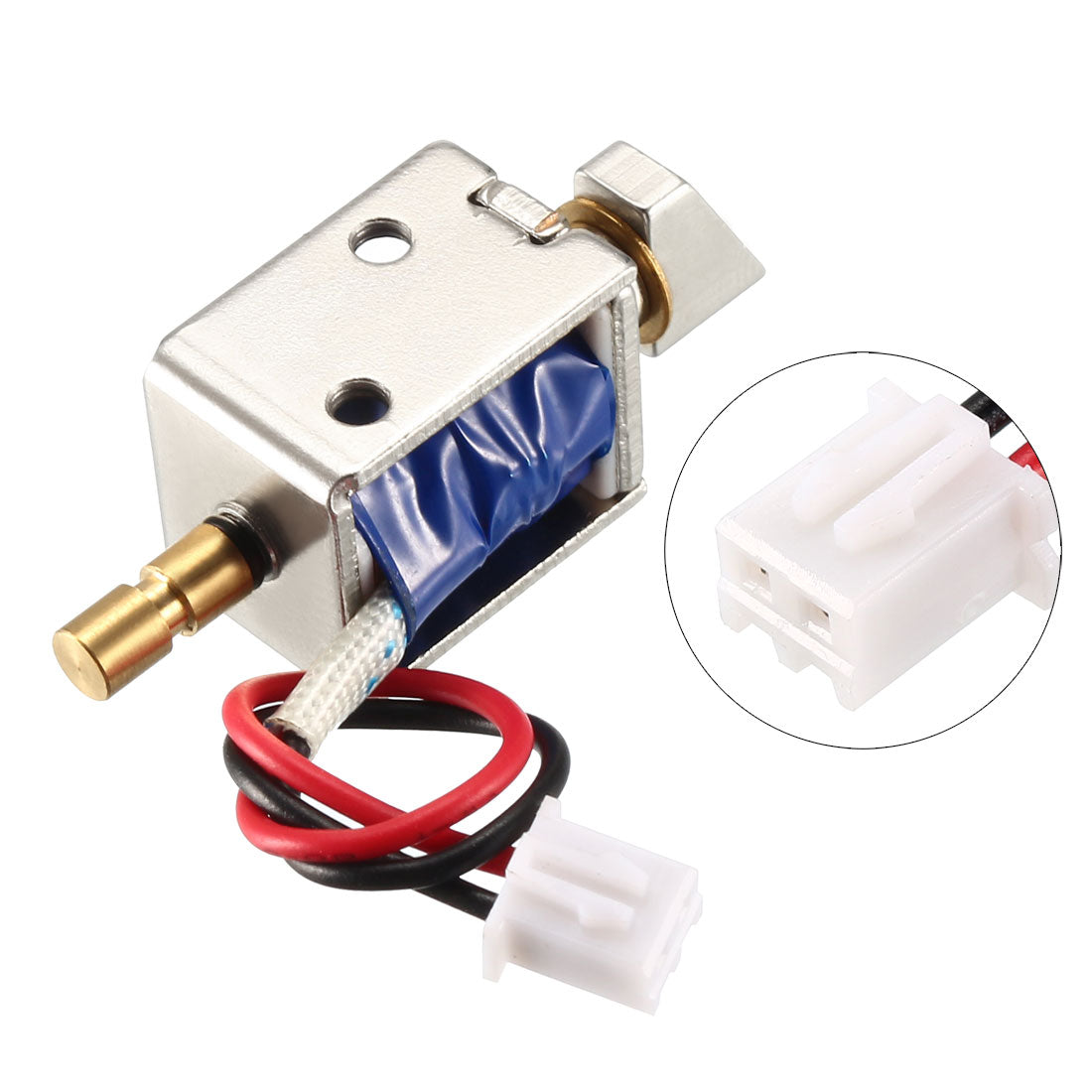 uxcell Uxcell DC 12V 0.43A 4mm Mini Electromagnetic Solenoid Lock Assembly for Electirc Door Lock