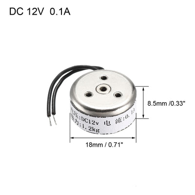 Harfington Uxcell DC12V 12N 1.2KG Lift Holding Electromagnet Sucking Disc Electric Lifting Magnet Solenoid