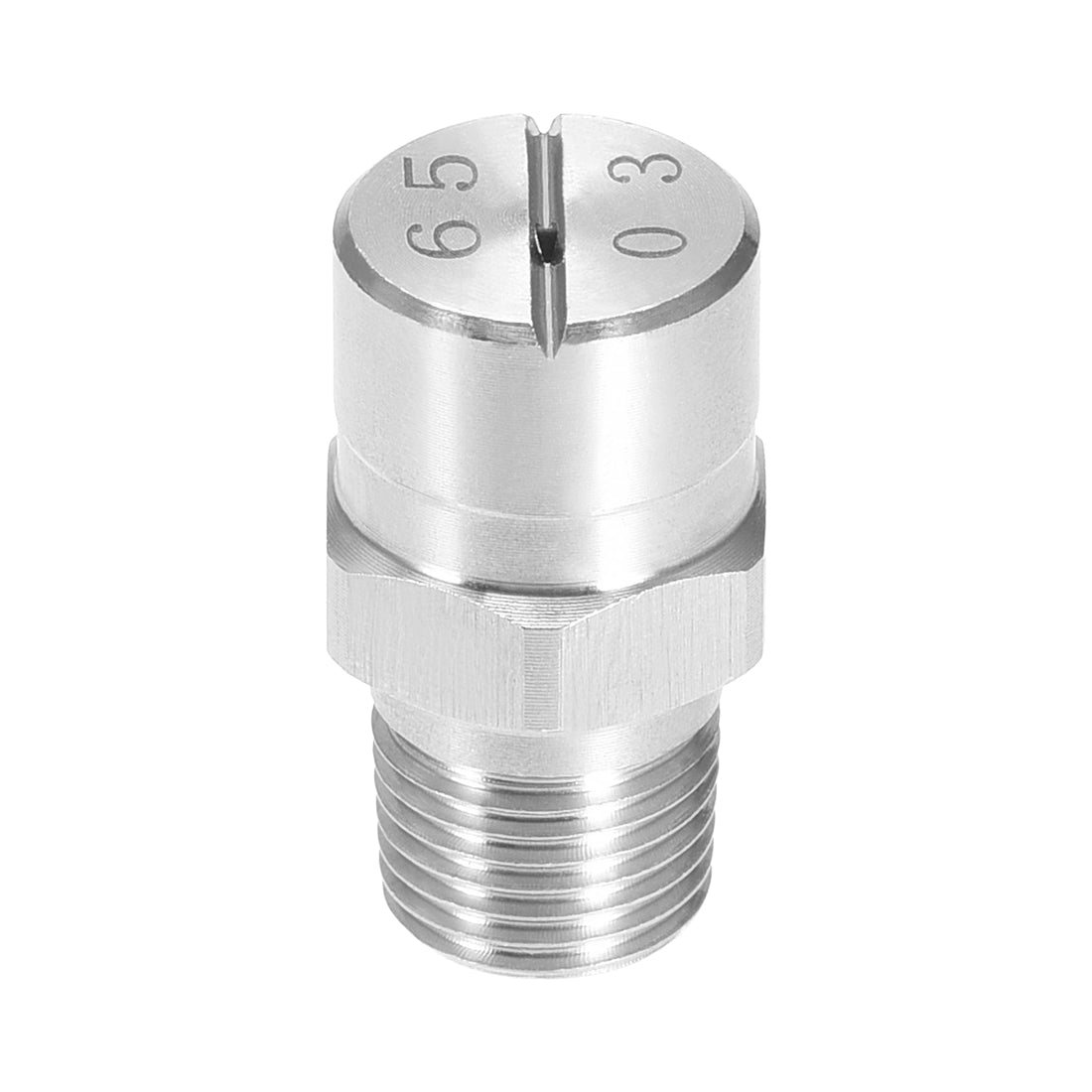 Uxcell Uxcell Flat Fan Spray Tip - 1/8BSPT Male Thread 304 Stainless Steel Nozzle - 65 Degree 1.1mm Orifice Diameter