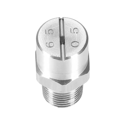 Harfington Uxcell Flat Fan Spray Tip - 1/8BSPT Male Thread 304 Stainless Steel Nozzle - 65 Degree 2mm Orifice Diameter - 2 Pcs