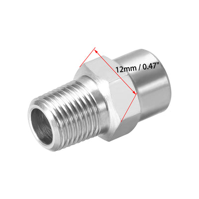 Harfington Uxcell Flat Fan Spray Tip - 1/8BSPT Male Thread 304 Stainless Steel Nozzle - 65 Degree 1.1mm Orifice Diameter