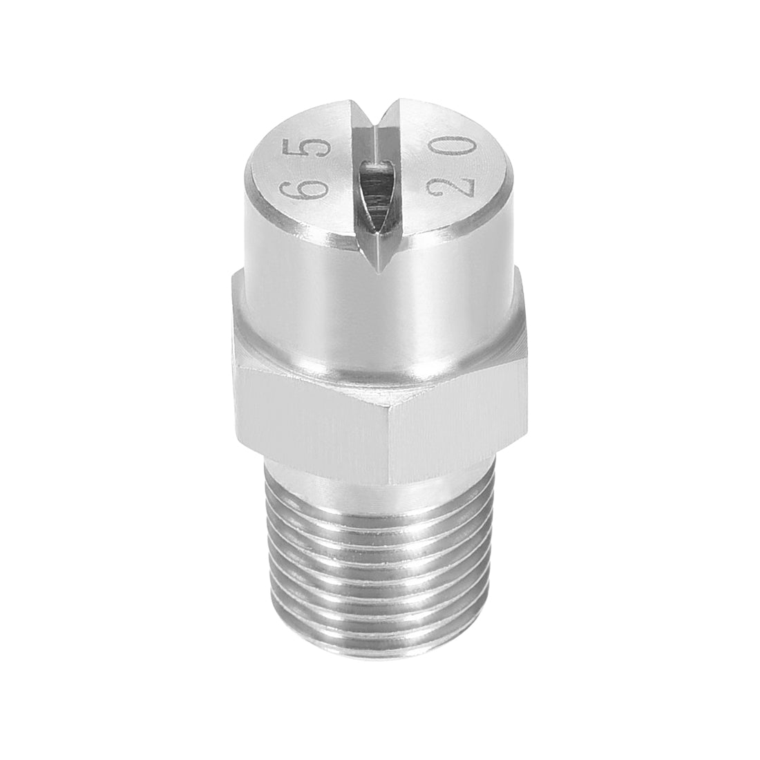 Uxcell Uxcell Flat Fan Spray Tip - 1/8BSPT Male Thread 304 Stainless Steel Nozzle - 65 Degree 1.1mm Orifice Diameter