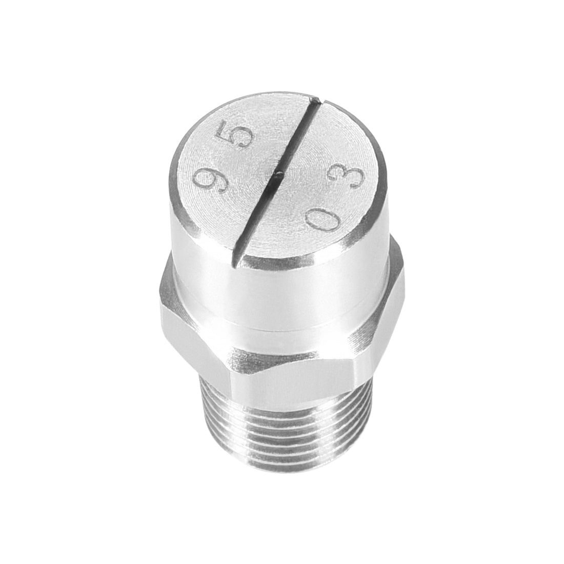 Uxcell Uxcell Flat Fan Spray Tip - 1/8BSPT Male Thread 304 Stainless Steel Nozzle - 95 Degree 1.1mm Orifice Diameter