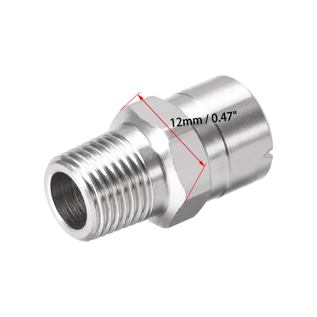 Uxcell Uxcell Flat Fan Spray Tip - 1/8BSPT Male Thread 304 Stainless Steel Nozzle - 95 Degree 1.1mm Orifice Diameter - 2 Pcs