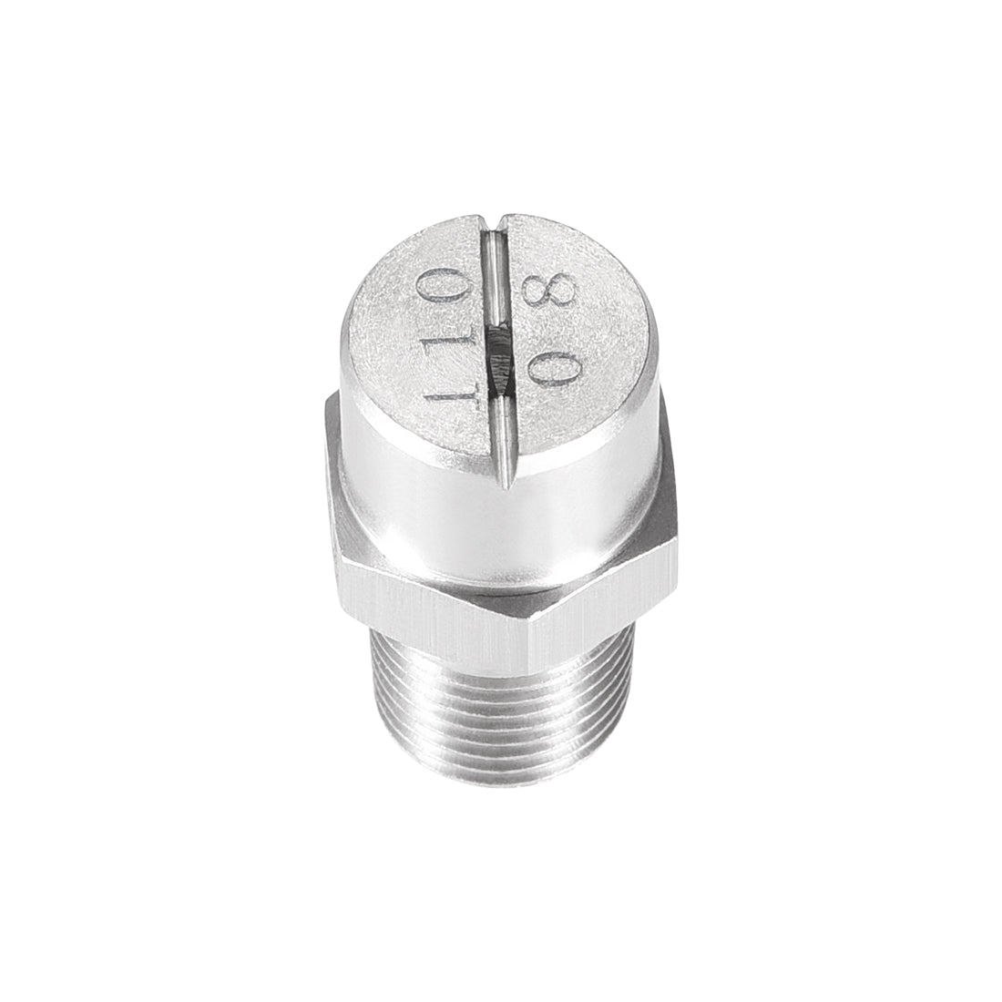 Uxcell Uxcell Flat Fan Spray Tip - 1/8BSPT Male Thread 304 Stainless Steel Nozzle - 110 Degree 2mm Orifice Diameter - 2 Pcs