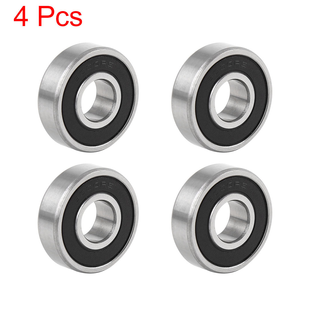 uxcell Uxcell 4pcs Universal 6000-2RS Deep Groove Sealed Shielded Ball Bearing for Car