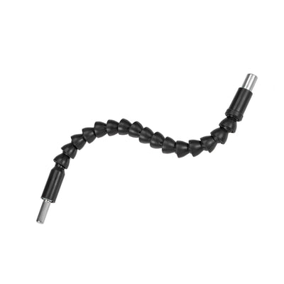 Harfington Uxcell Flexible Extension Screwdriver Bit Holder, Magnetic Hex Shaft Screw Drill Connection Tip ,11.8-inch Flex Shaft,1/4''-Hexagon Drill Black