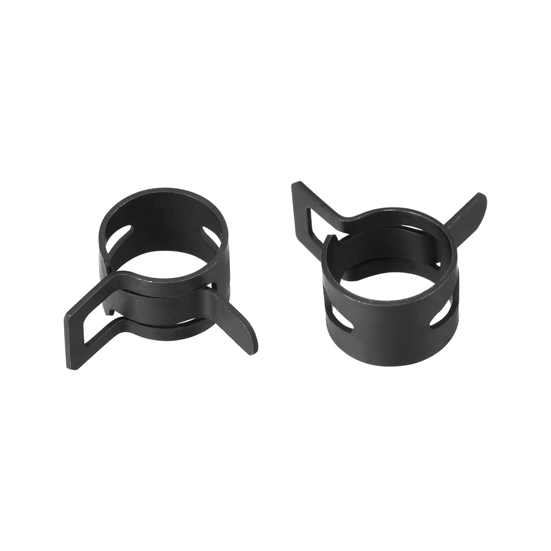 Uxcell Uxcell Steel Band Clamp 18mm for Fuel Line Silicone Hose Tube Spring Clips Clamp Black Manganese Steel 20Pcs