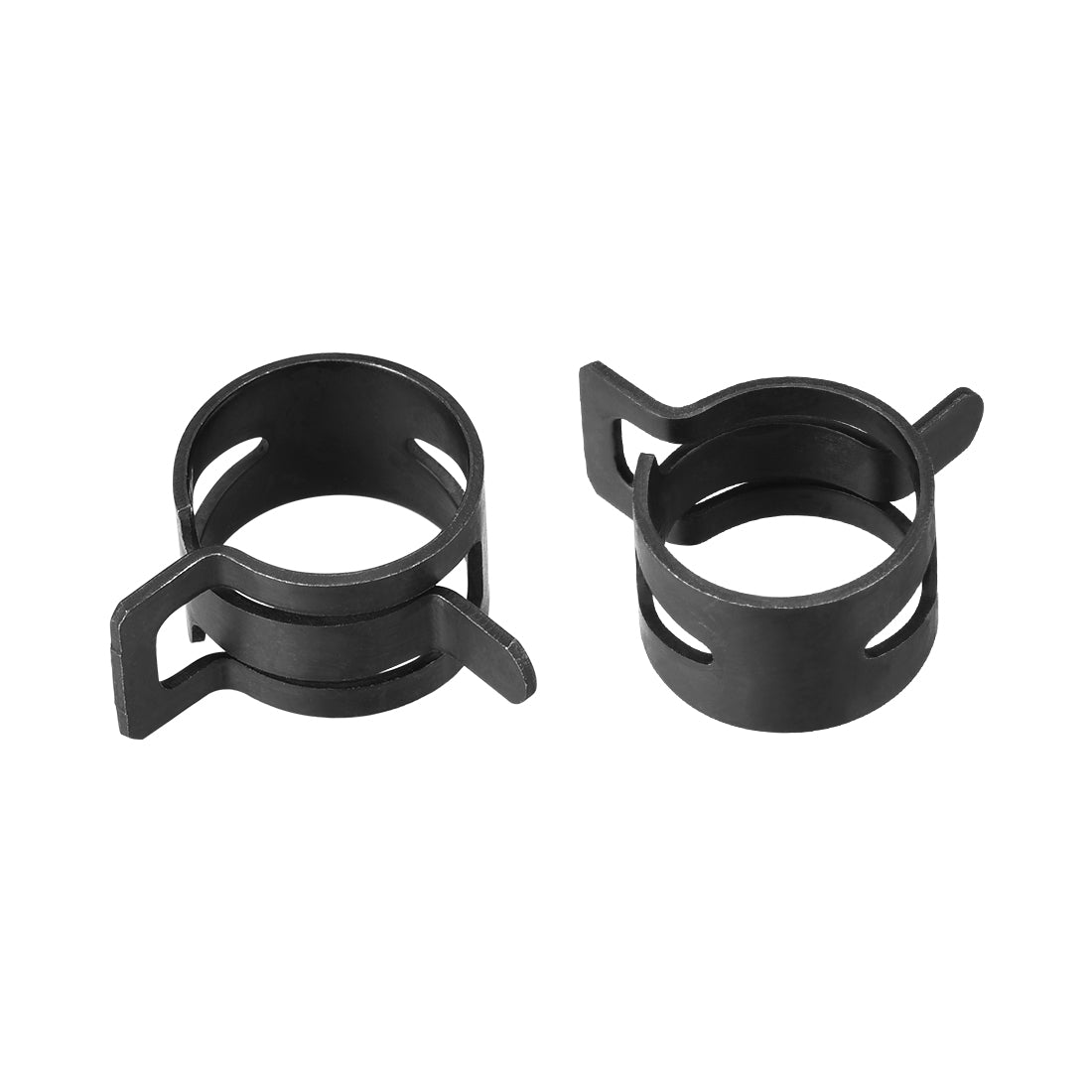 Uxcell Uxcell Steel Band Clamp 9mm for Fuel Line Silicone Hose Tube Spring Clips Clamp Black Manganese Steel 30Pcs