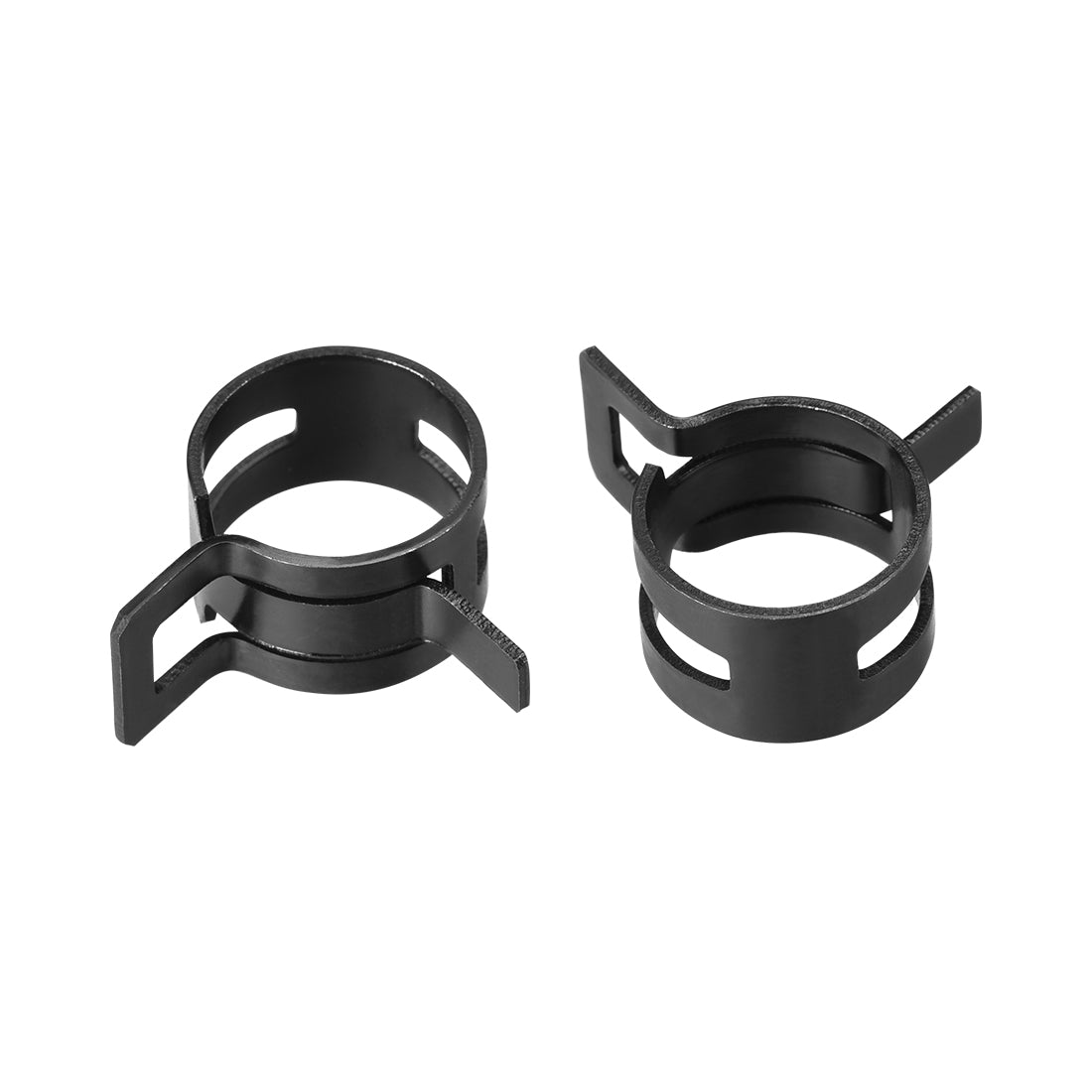 Uxcell Uxcell Steel Band Clamp 9mm for Fuel Line Silicone Hose Tube Spring Clips Clamp Black Manganese Steel 30Pcs