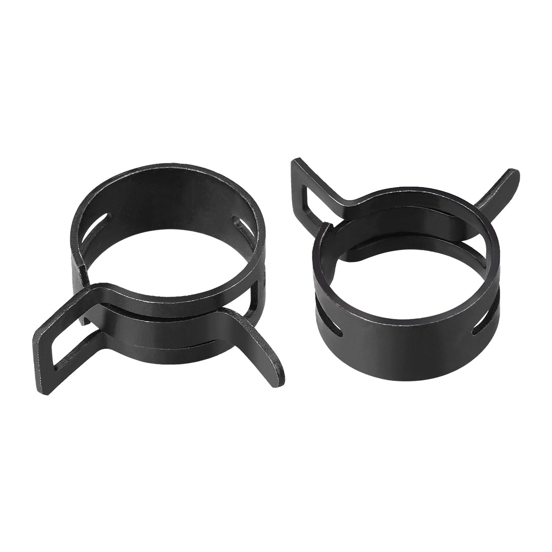 Uxcell Uxcell Steel Band Clamp 24mm for Fuel Line Silicone Hose Tube Spring Clips Clamp Black Manganese Steel 5Pcs