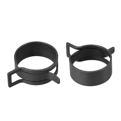 uxcell Uxcell Steel Band Clamp 25mm for Fuel Line Silicone Hose Tube Spring Clips Clamp Black Manganese Steel 5Pcs