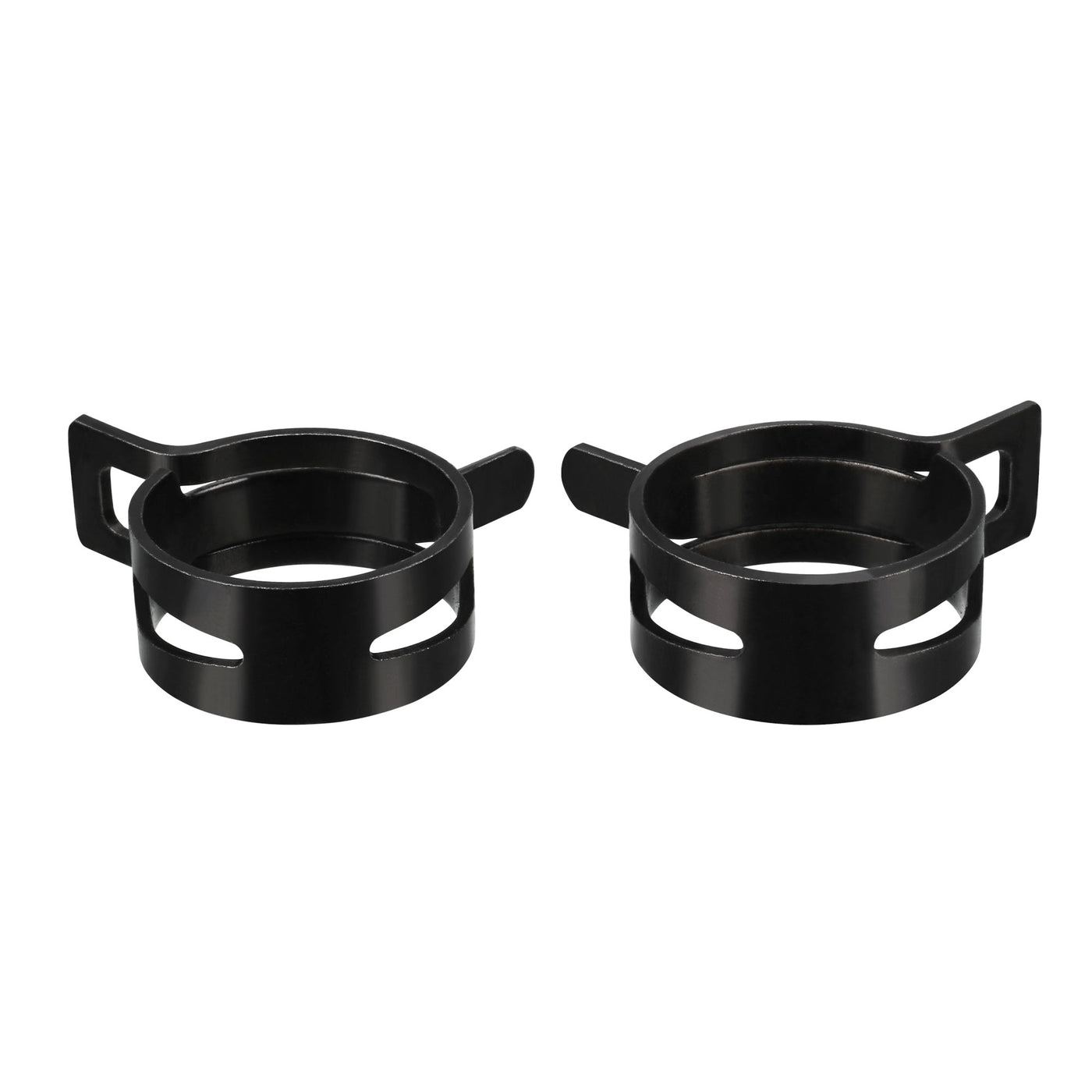 uxcell Uxcell Steel Band Clamp 25mm for Fuel Line Silicone Hose Tube Spring Clips Clamp Black Manganese Steel 10Pcs