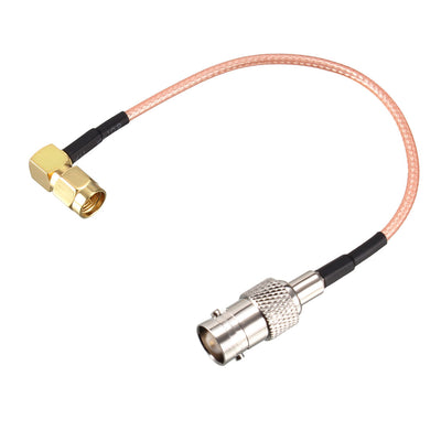 uxcell Uxcell SMA Male Right Angle to BNC Female RF Coaxial Cable RG316 Coax Cable 0.5 Ft