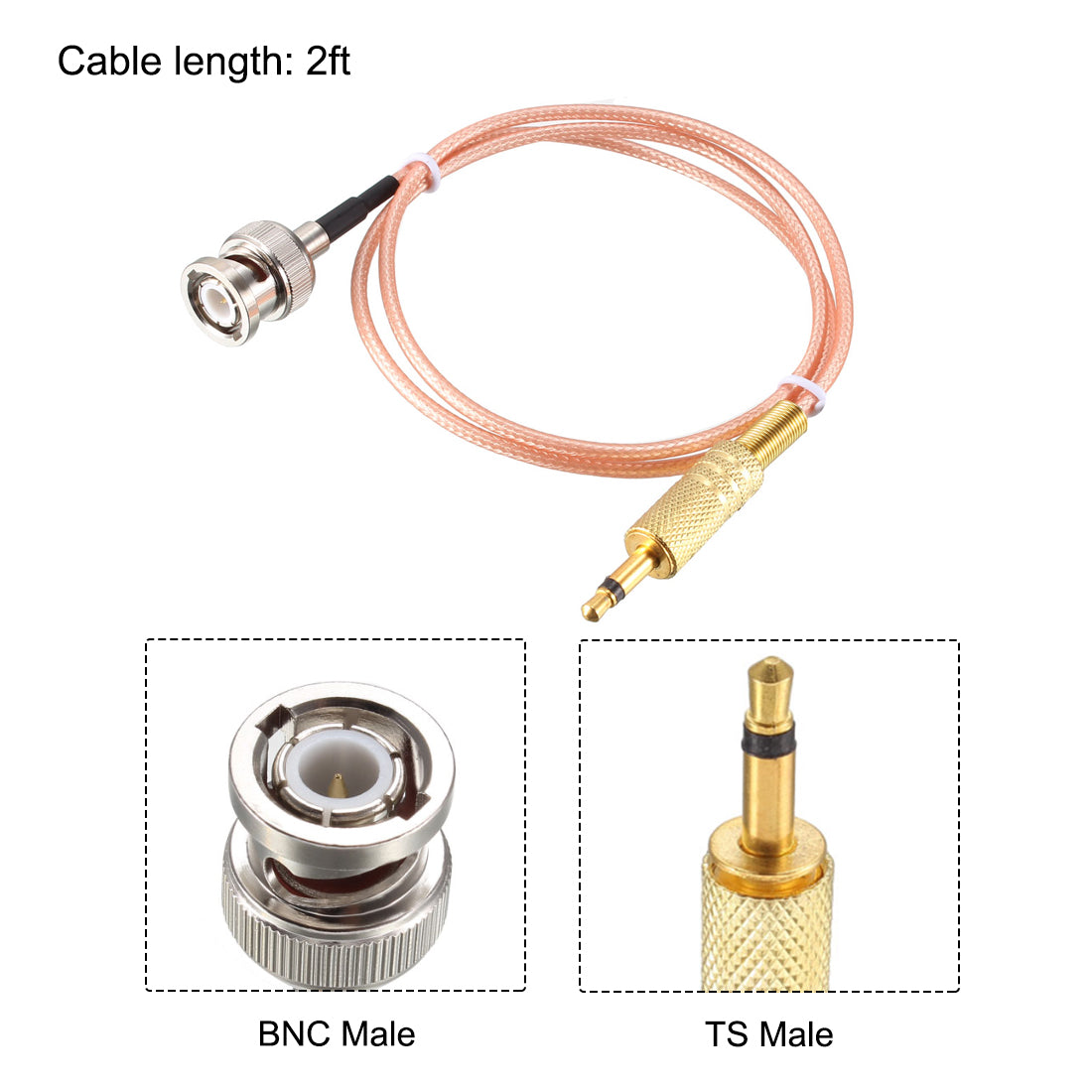 uxcell Uxcell BNC Male to DC Male Coaxial Power Audio Cable