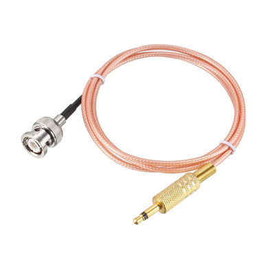 Harfington Uxcell BNC Male to 3.5mm (1/8") Male Coaxial Power Audio Cable Jumper Cable