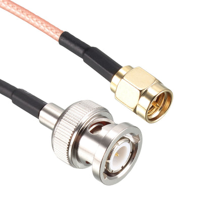 Harfington Uxcell RG316 Coaxial Cable with BNC Male to SMA Male Connectors 50 Ohm Jumper Cable 2pcs