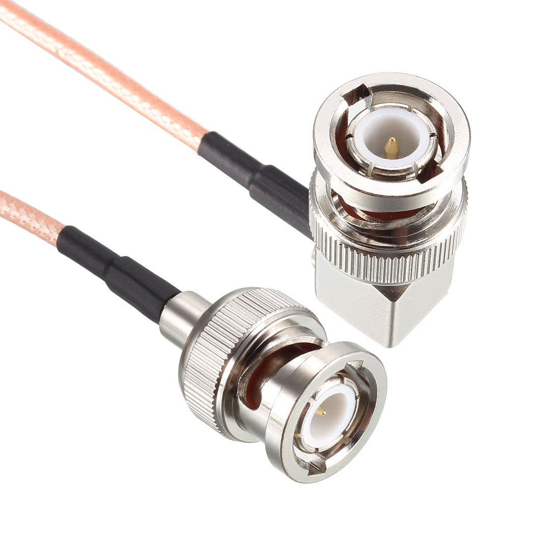 Uxcell Uxcell BNC Male to BNC Male Right Angle Coax Cable RG316 RF Coaxial Cable 0.5 ft