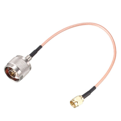 Harfington Uxcell RG316 Coax Cable N Male to RP-SMA Male Pigtail Cable 50 Ohm 0.66 Ft