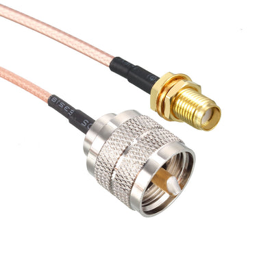 Harfington Uxcell SMA Female Bulkhead to UHF PL-259 Male RG316 RF Coaxial Coax Cable 6 Ft