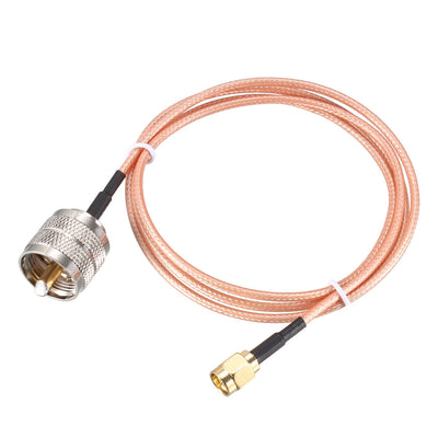 Harfington Uxcell SMA Male to UHF PL-259 Male RG316 RF Coaxial Coax Cable