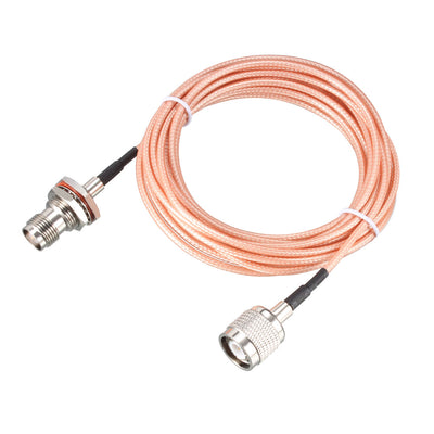 Harfington Uxcell RG316 RF Coaxial Cable TNC Male to TNC Female Bulkhead Pigtail Jumper Cable