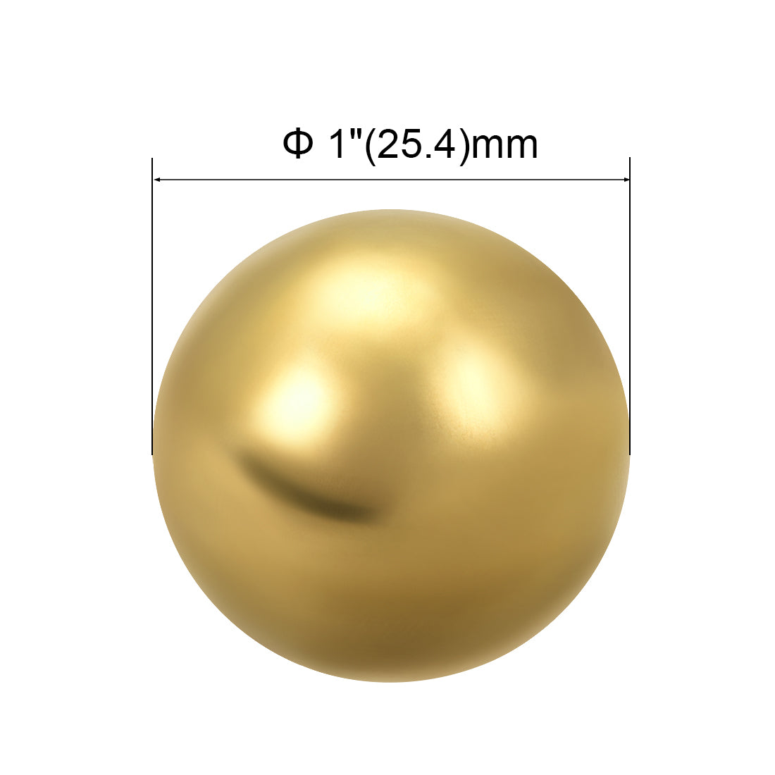 uxcell Uxcell 1-inch Precision Solid Brass Bearing Balls
