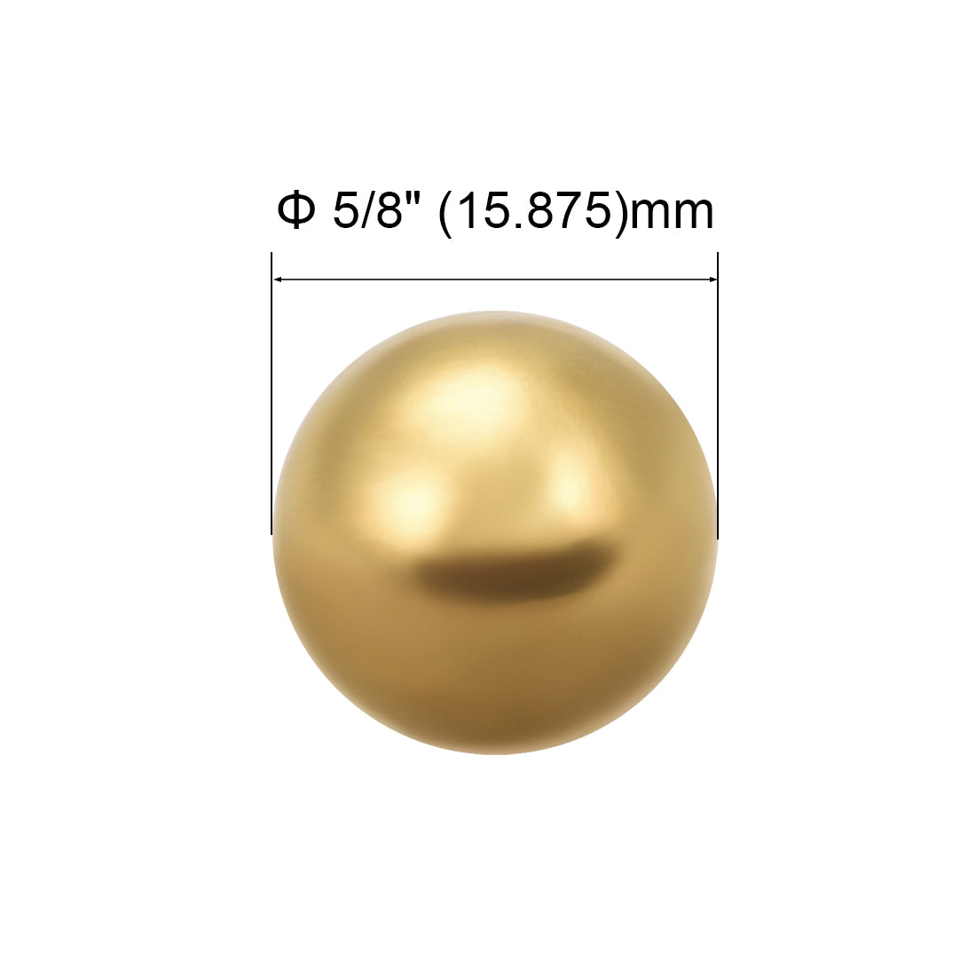 uxcell Uxcell 5/8-inch Precision Solid Brass Bearing Balls 5pcs