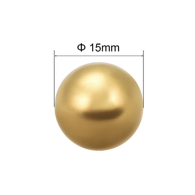 Harfington Uxcell 15mm Precision Solid Brass Bearing Balls 5pcs