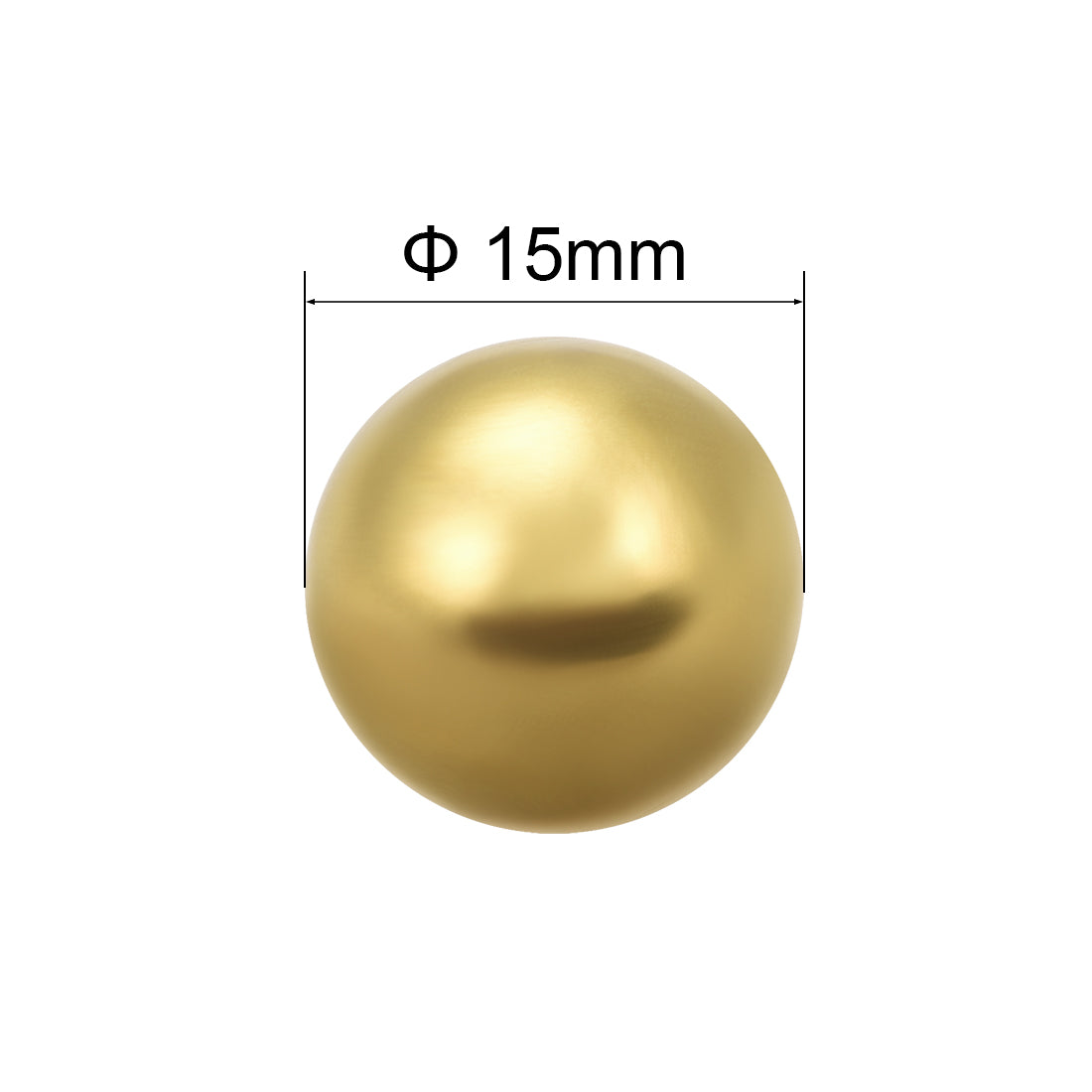 Uxcell Uxcell 15mm Precision Solid Brass Bearing Balls 5pcs