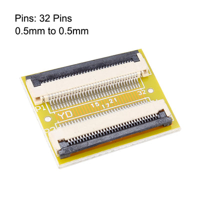 Harfington Uxcell 0.5mm Pitch 32 Pins to 32 Pin Extension Connector Adapter for FFC FPC Cable Extend ZIP HDD