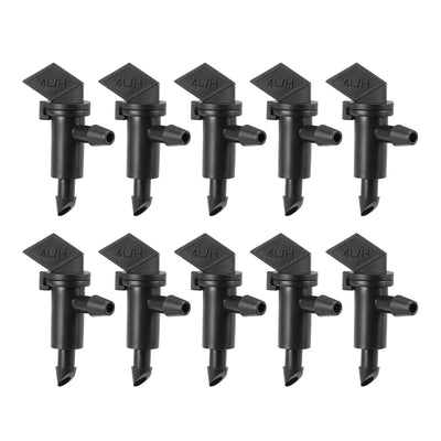 uxcell Uxcell Flag Dripper 1 GPH 4L/H Emitter Sprinkler for Garden Lawn Drip Irrigation Connect 4/7mm Hose, Plastic 25pcs