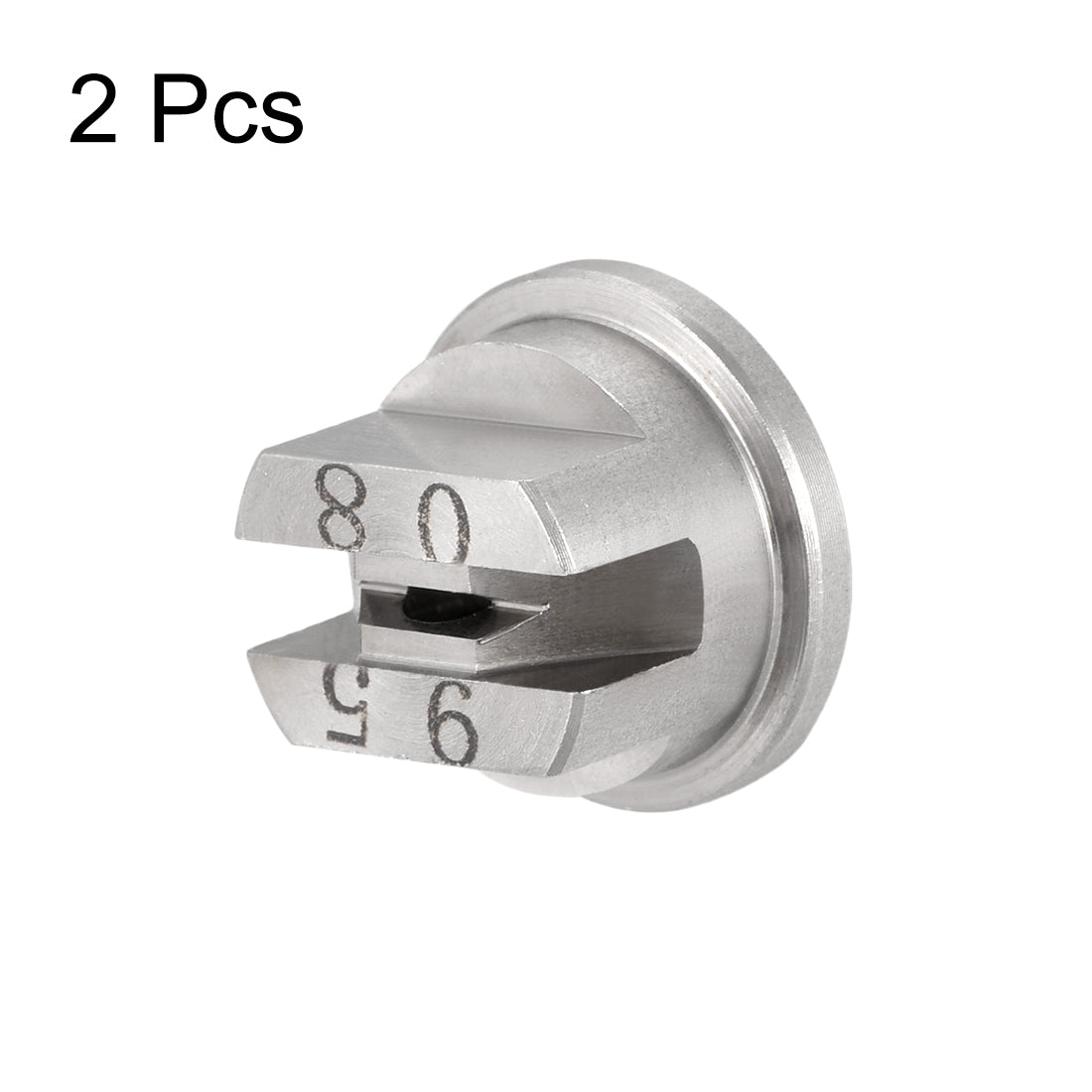 Uxcell 95 Degree Flat Fan Spray Nozzle Tips, Stainless Steel, 1.1mm Orifice – 2 Pack