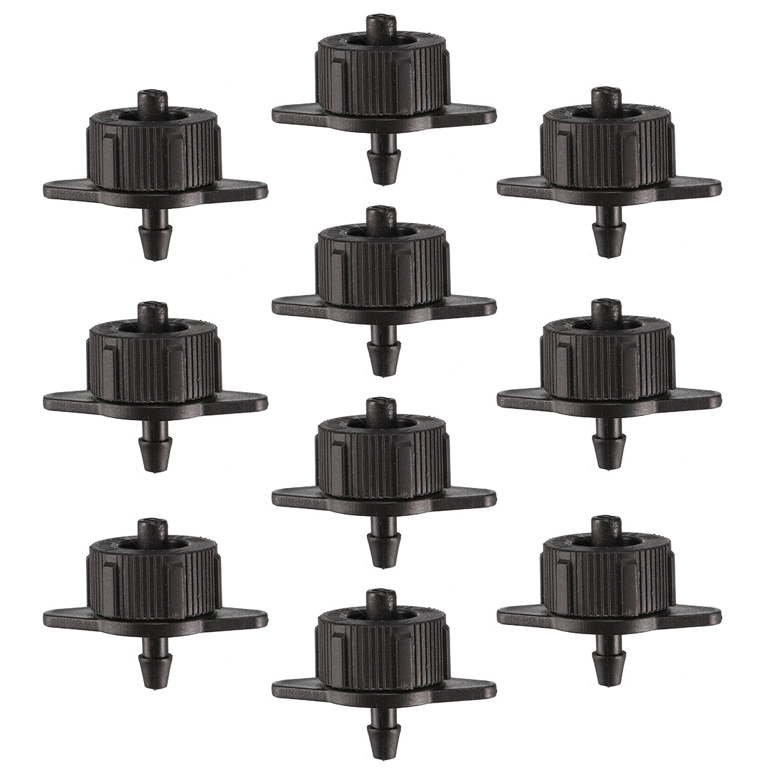uxcell Uxcell Pressure Compensating Dripper 1 GPH 4L/H Emitter for Garden Lawn Drip Irrigation with Barbed Hose Connector, Plastic Black 15pcs