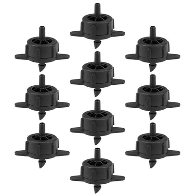 Harfington Uxcell Pressure Compensating Dripper 1 GPH 4L/H Emitter for Garden Lawn Drip Irrigation with Barbed Hose Connector Black 10pcs