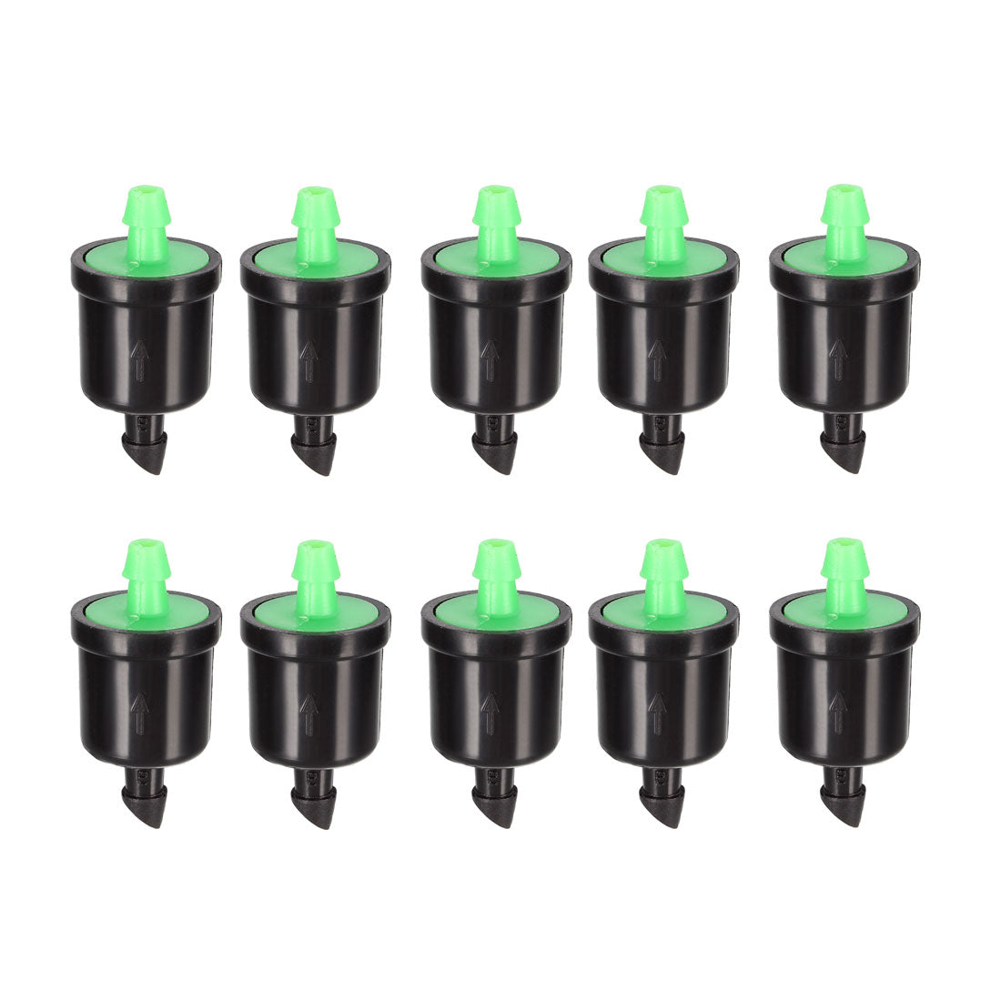uxcell Uxcell Pressure Compensating Dripper 8GPH 30L/H Emitter for Garden Lawn Drip Irrigation with Barbed Hose Connector Plastic Grey 20pcs