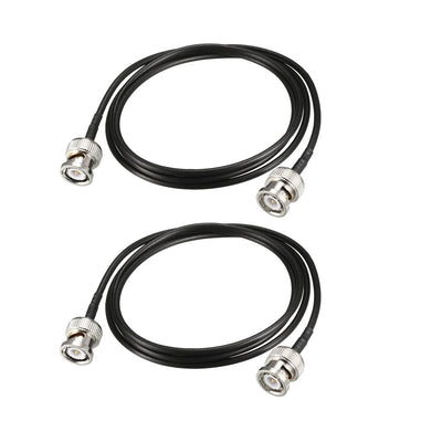 Harfington Uxcell BNC Male to Male Coaxial Jumper Cable 50 Ohm RG174 Shorter Length 2pcs