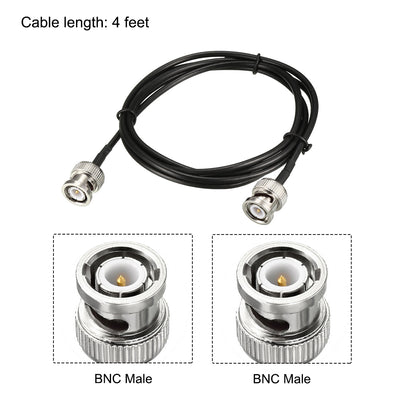 Harfington Uxcell BNC Male to Male Coaxial Jumper Cable 50 Ohm RG174