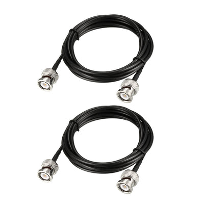 Harfington Uxcell BNC Male to Male Coaxial Jumper Cable 50 Ohm RG174 Shorter Length 2pcs