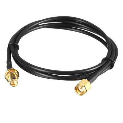 Harfington Uxcell Antenna Extension Cable RP-SMA Male to RP-SMA Female Low Loss RG174 8 Ft