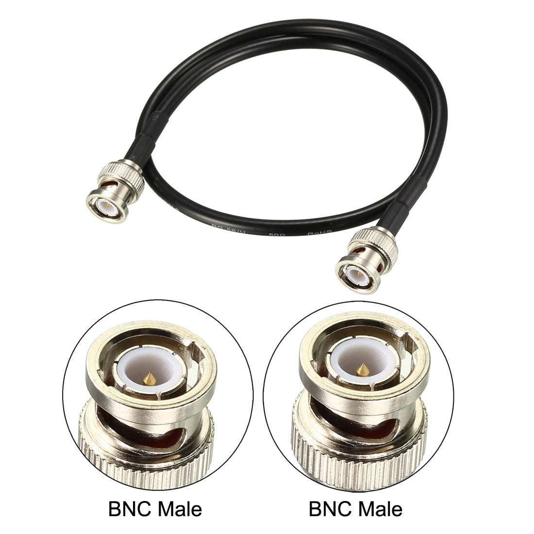 uxcell Uxcell RG58 Coaxial Cable with BNC Male to BNC Male Connectors 50 Ohm